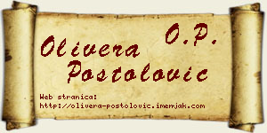 Olivera Postolović vizit kartica